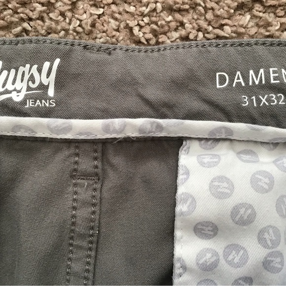 Mugsy Jeans Stretch Chino Damens Style Gray Classic Fit Men's 31 X 32 - Picture 4 of 10